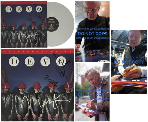 Devo Band Signed Freedom of Choice Album COA Proof Autographed Vinyl Record