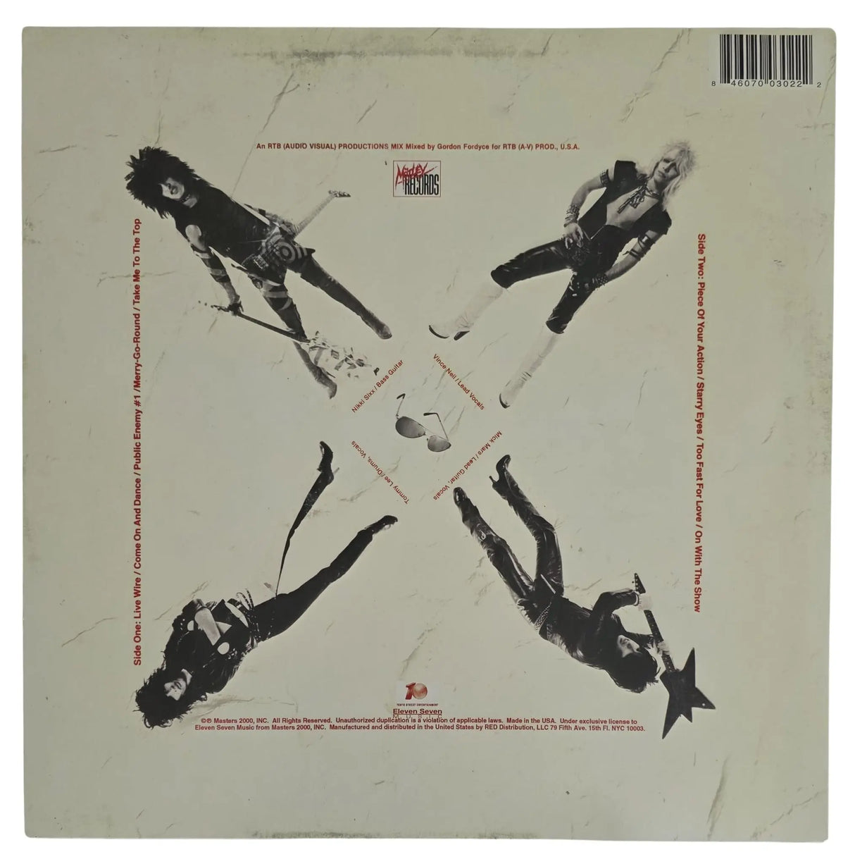 Vince Neil Tommy Lee Signed Too Fast For Love Album COA Proof Autographed Motley Crue Vinyl Record