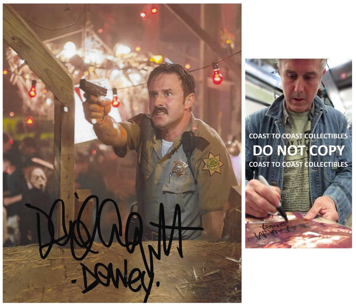 David Arquette Signed Scream 8x10 photo COA Exact Proof Autographed Actor Dewey STAR