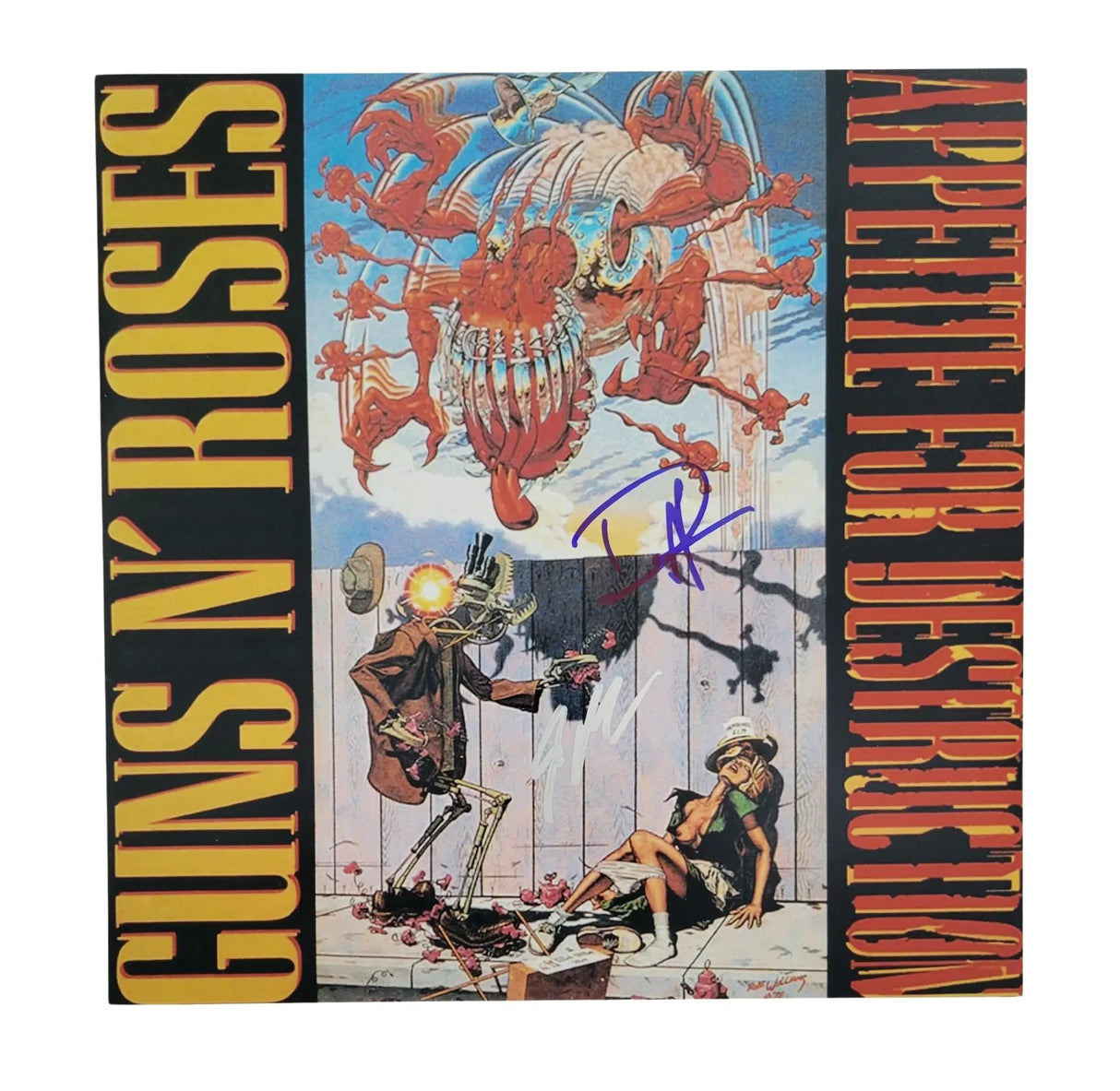 Duff McKagan & Steve Adler Signed G.N.R Appetite for Destruction 12x12 Photo Proof