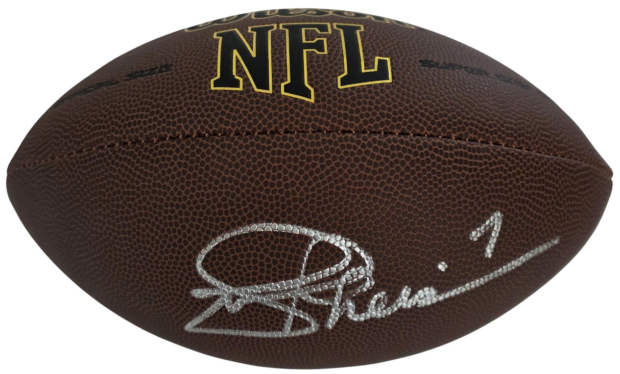 Joe Theisman Signed Football Proof COA Autographed Washington Notre Dame