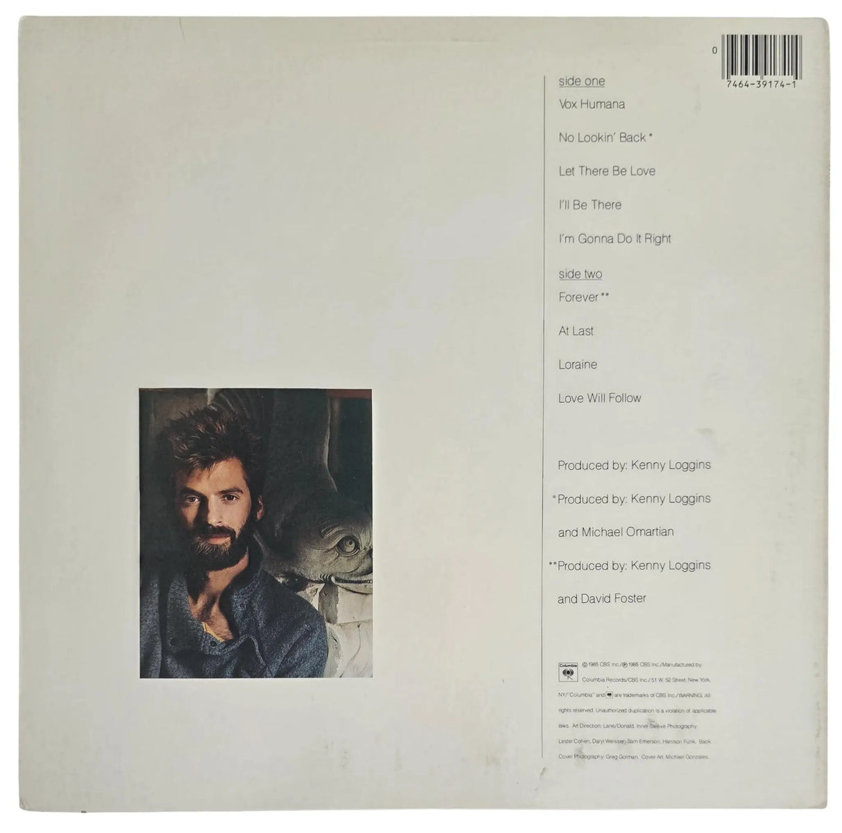 Kenny Loggins Signed Vox Humana Album COA Exact Proof Autographed Vinyl Record