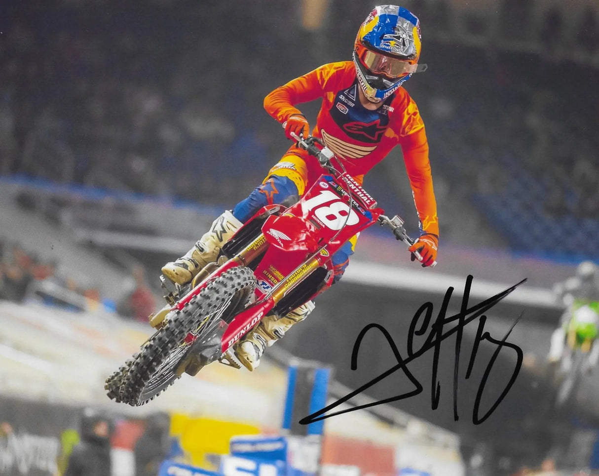 Jett Lawrence Signed 8x10 Photo COA Proof Autographed Supercross Motocross,