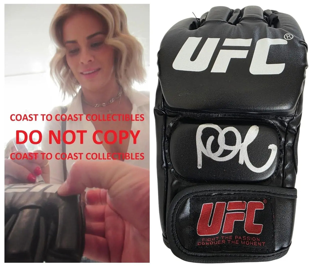 Paige VanZant Signed Glove MMA COA Proof Autographed Mixed Martial Artist