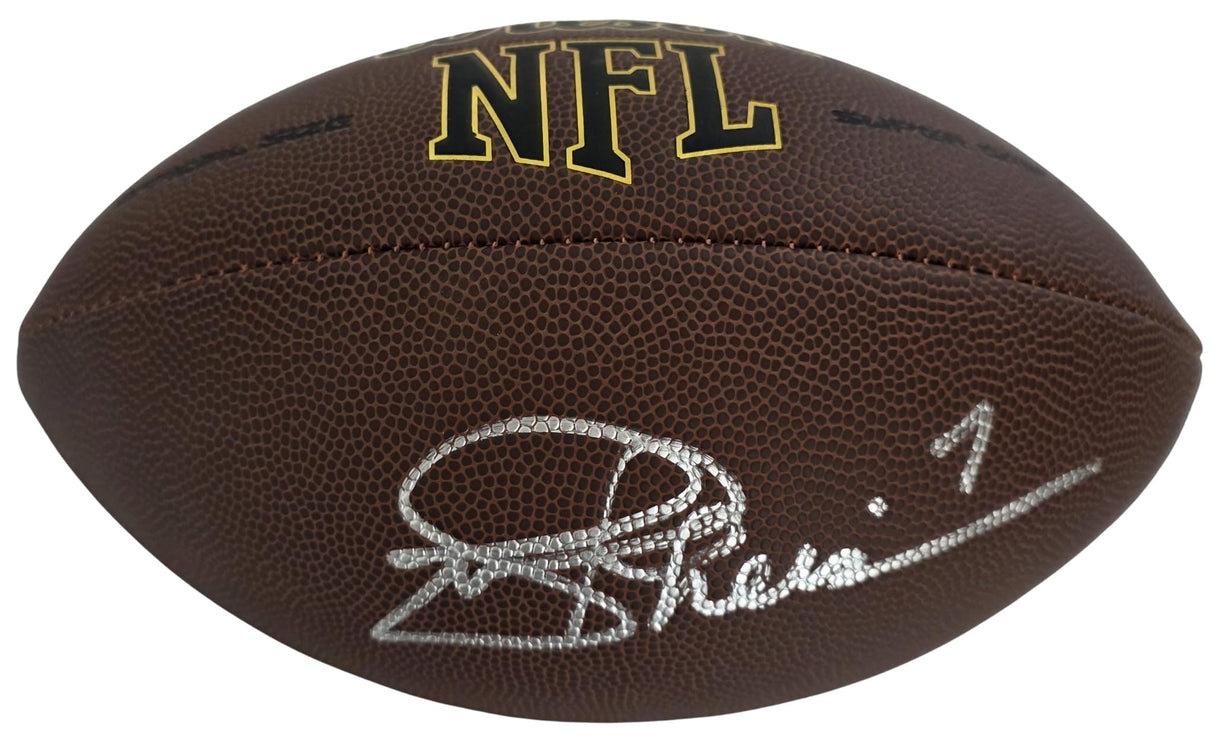 Joe Theisman Signed Football Proof COA Autographed Washington Notre Dame