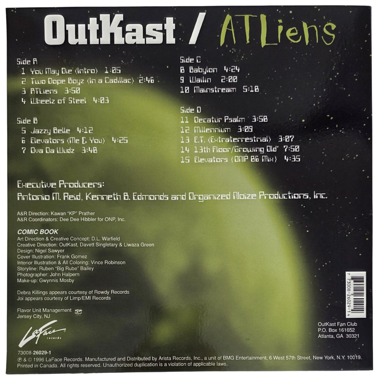 Big Boi Signed OutKast ATLiens Album COA Exact Proof Autographed Vinyl Record