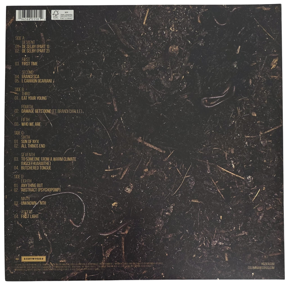 Hozier Signed Unreal Unearth Album COA Exact Proof Andrew Byrne Autographed Vinyl Record