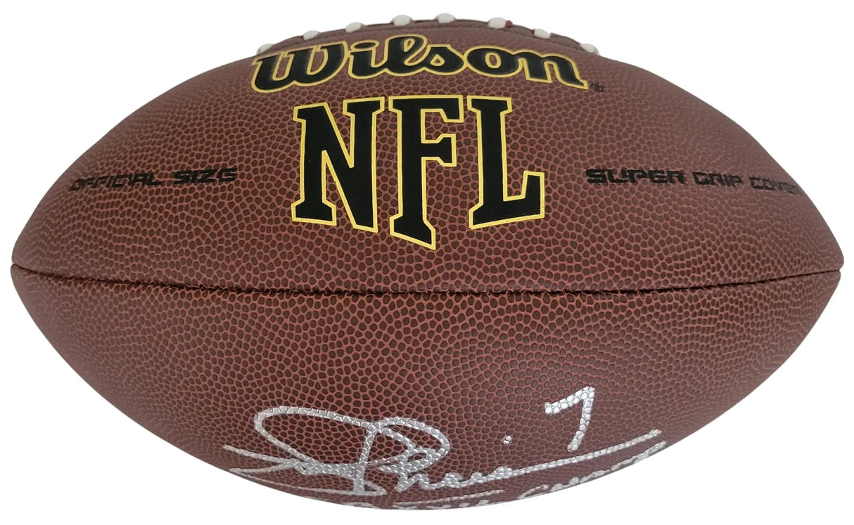 Joe Theisman Signed Football Proof COA Autographed Washington Notre Dame