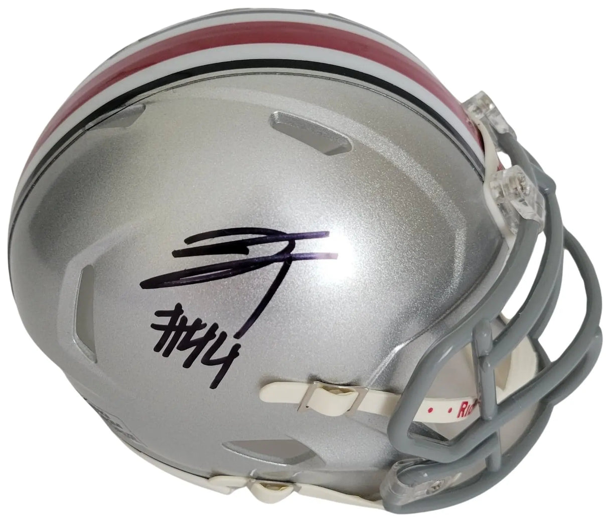 JT Tuimoloau Signed Ohio State Buckeyes Mini Football Helmet Proof COA Autographed