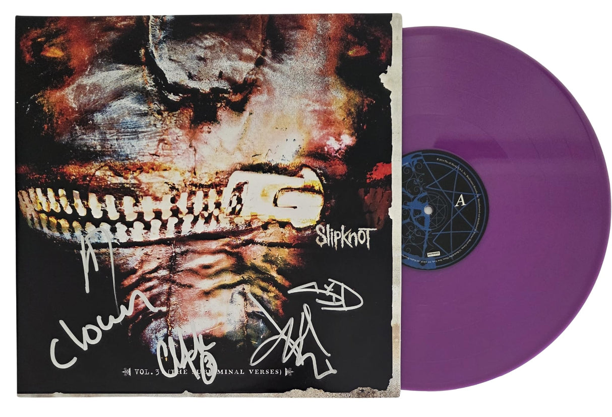 Slipknot Metal Band Signed Vol.3 The Subliminal Verses Album COA Exact Proof Autographed Vinyl Record