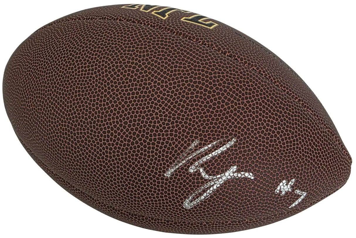 Bijan Robinson Signed Football Proof COA Autographed Atlanta Falcons Texas Longhorns