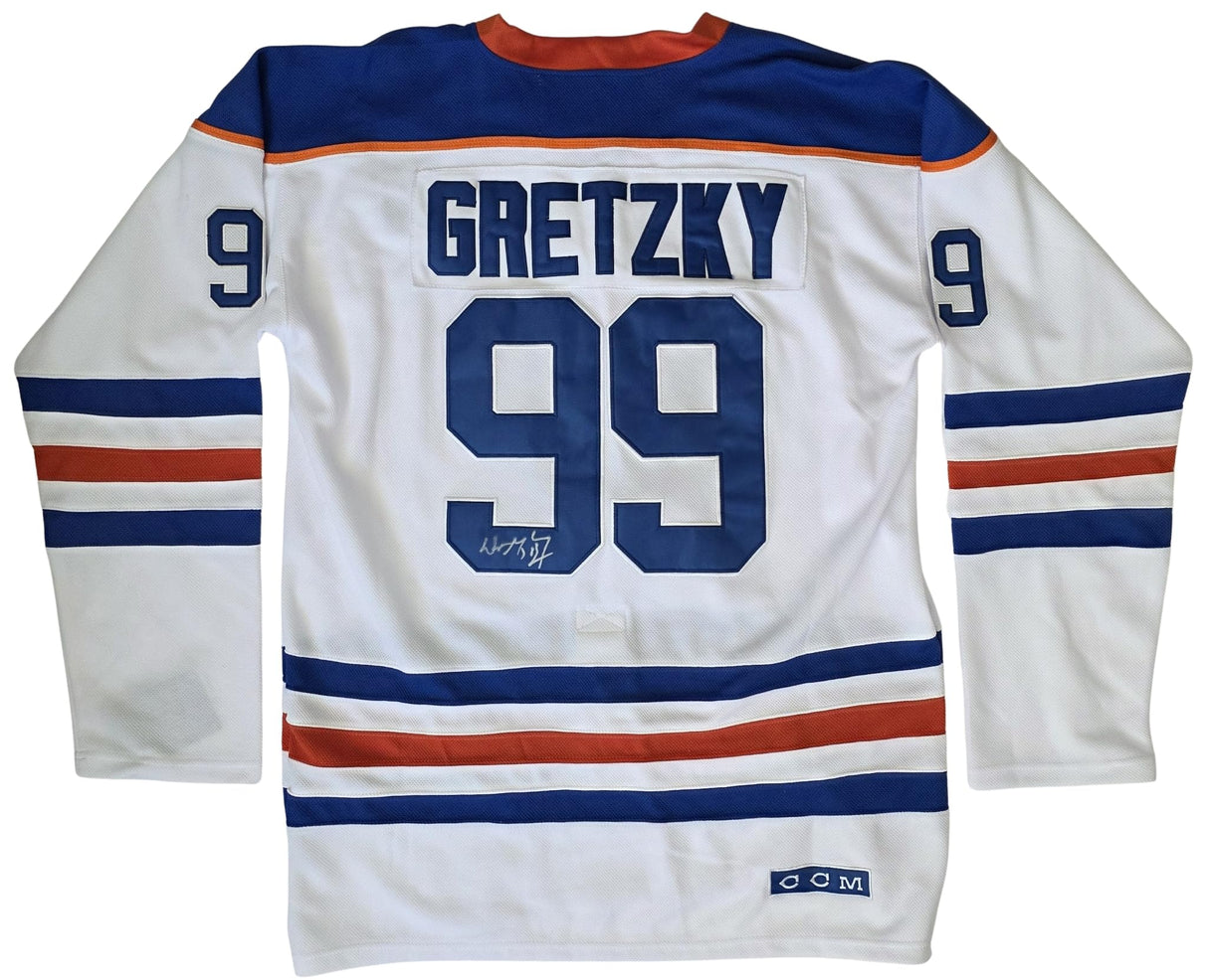 Wayne Gretzky Signed Oilers Hockey Jersey Exact Proof COA Autographed