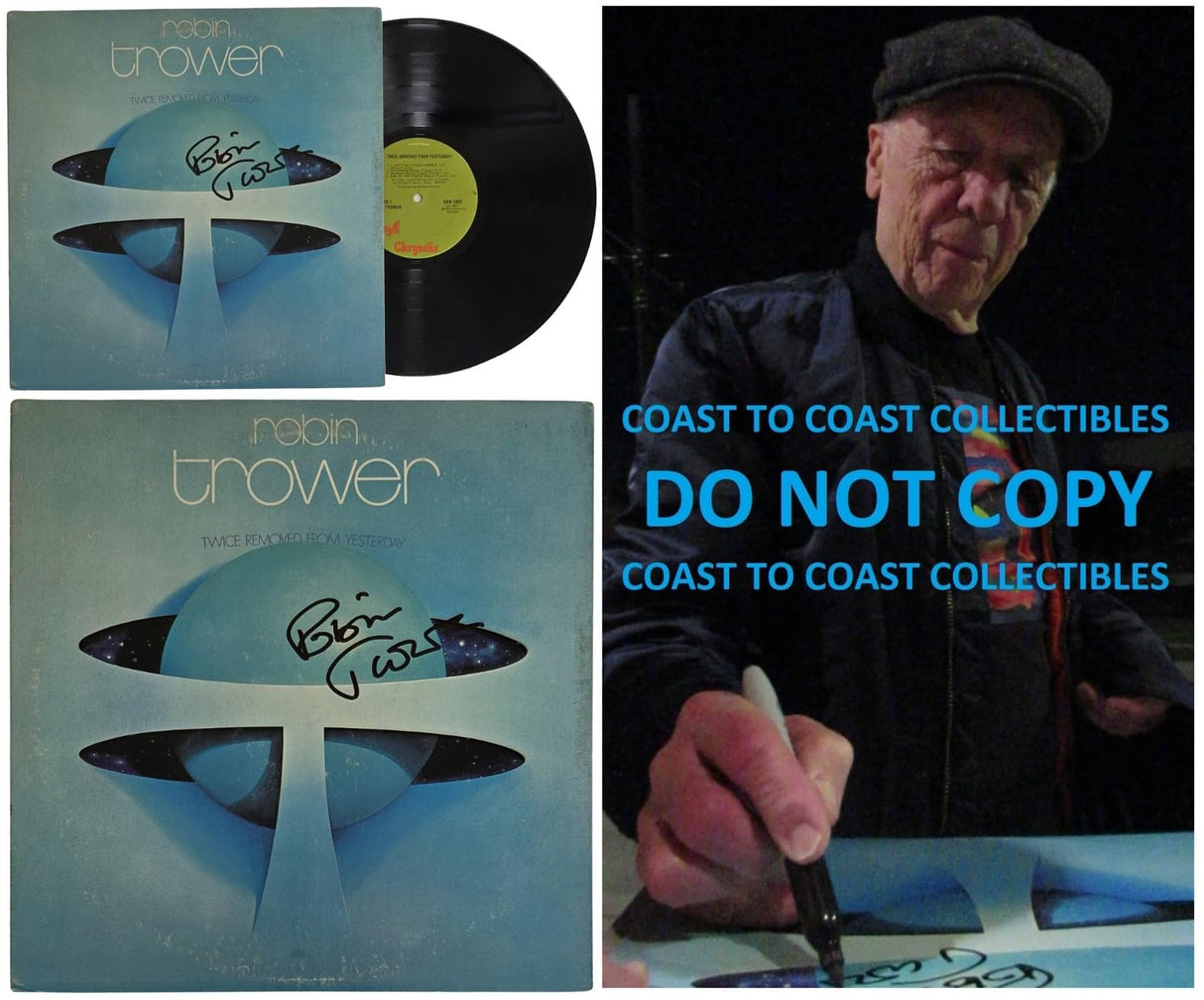 Robin Trower Signed Twice Removed Album COA Exact Proof Autographed Vinyl Record