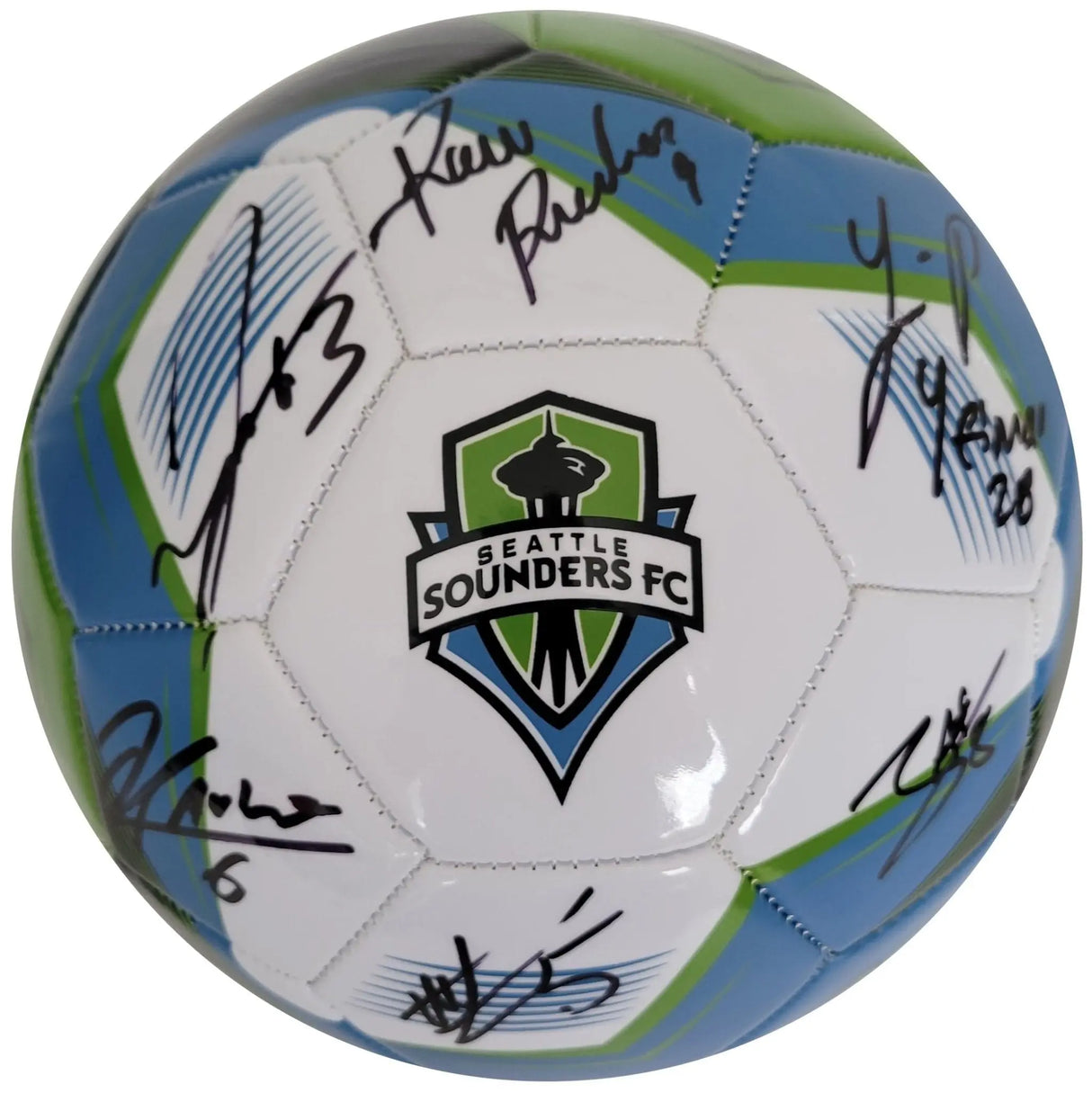 2024 Seattle Sounders FC Team Signed Logo Soccer Ball Proof COA Autographed