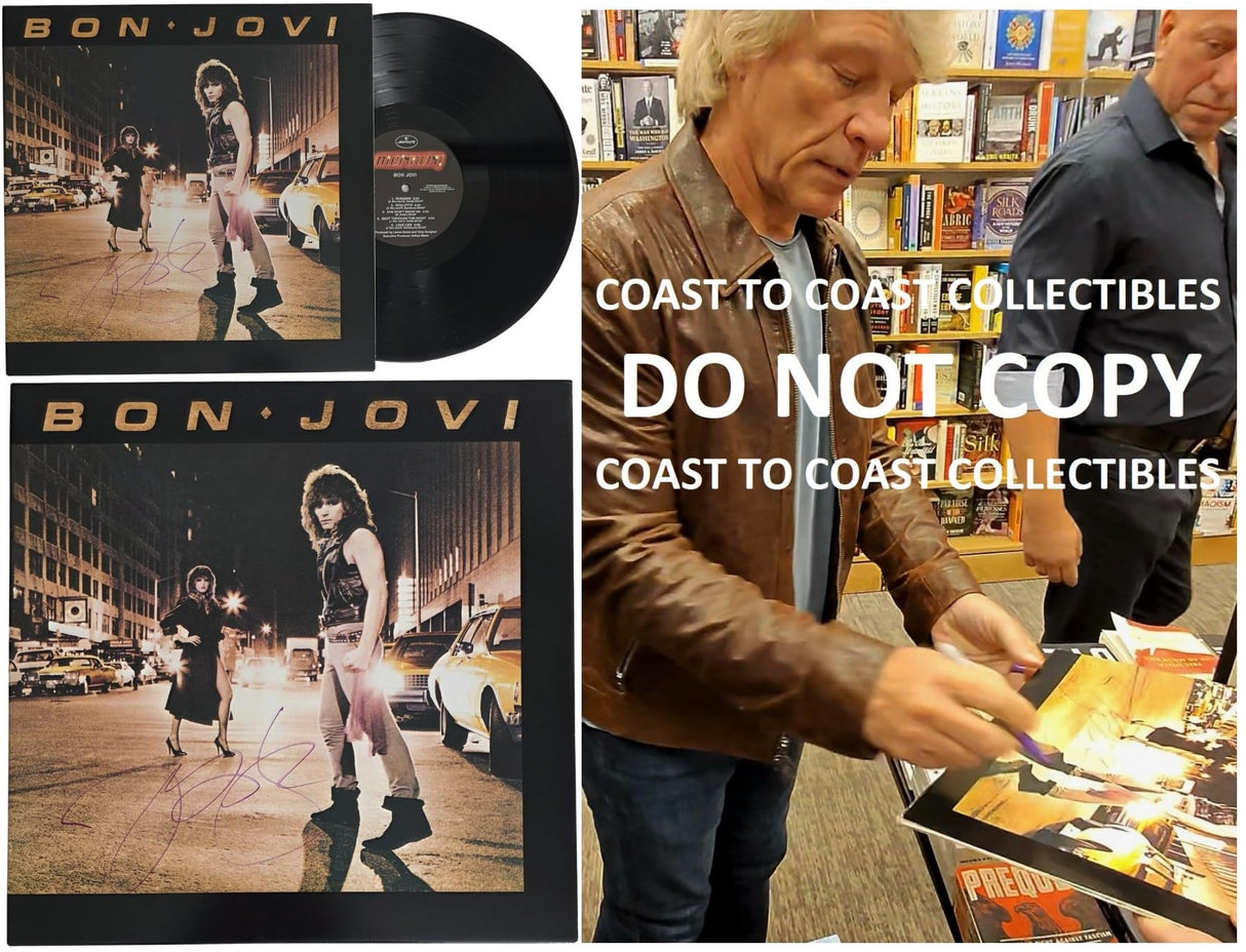 Jon Bon Jovi Signed Bon Jovi Album COA Exact Proof Autographed Vinyl Record