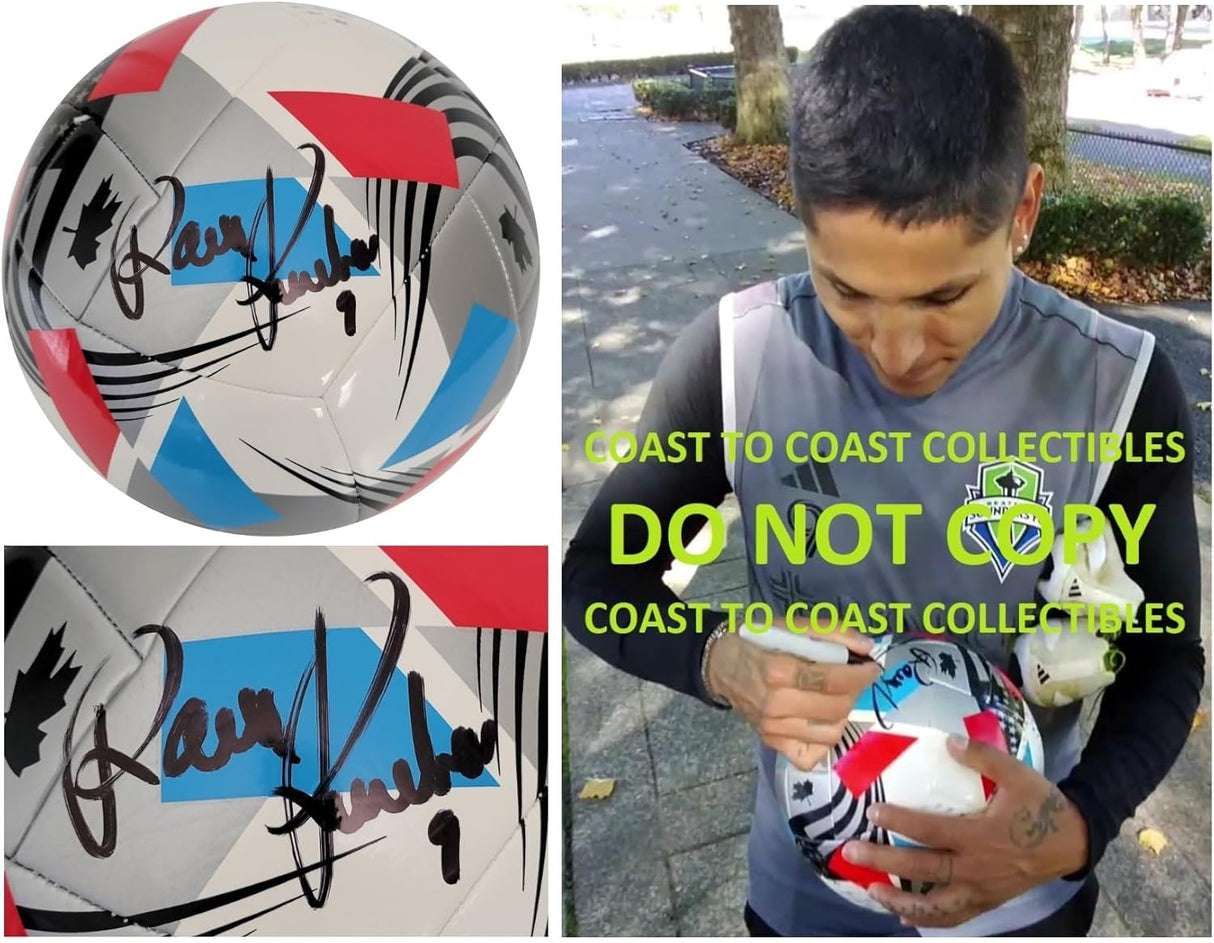 Raul Ruidiaz Seattle Sounders FC signed soccer MLS ball COA proof autographed