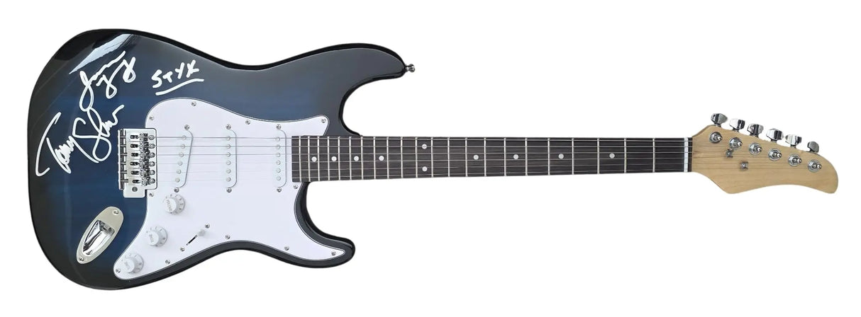 Styx Band Signed Full Size Electric Guitar COA Proof Autographed Tommy Shaw, James Young