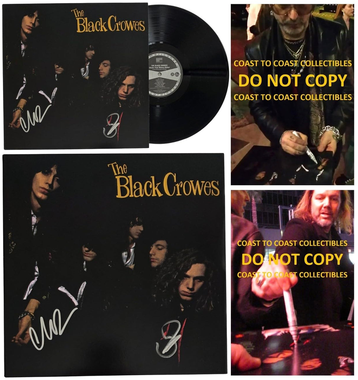 The Black Crowes Signed Shake your Money Maker Album COA Proof Autographed Vinyl Record