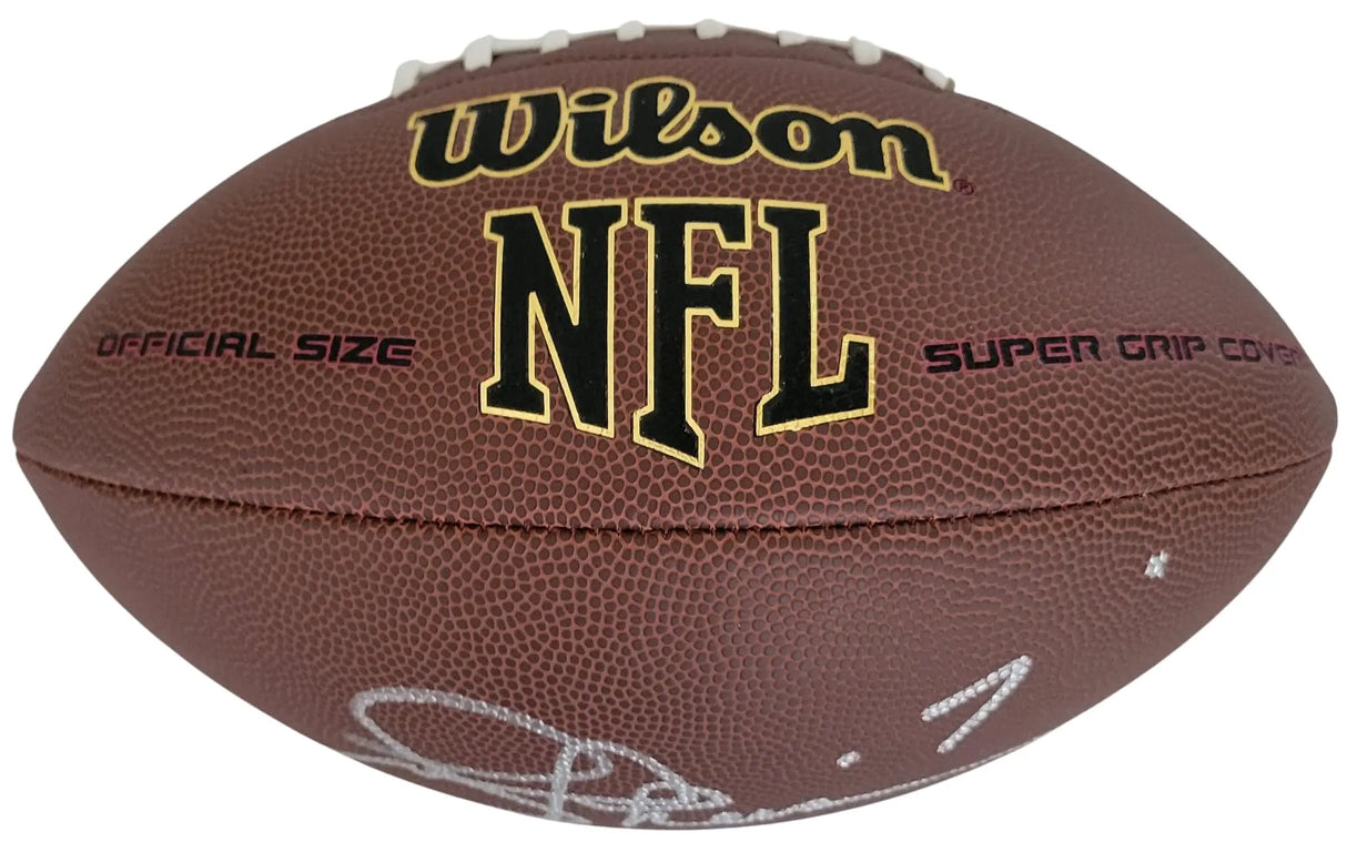 Joe Theisman Signed Football Proof COA Autographed Washington Notre Dame..