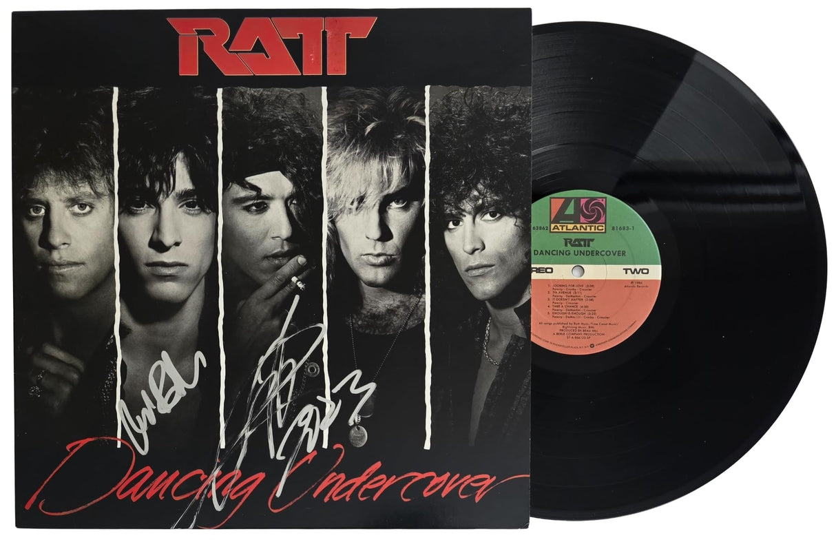 Stephen Pearcy Warren DeMartini Signed Ratt Dancing Undercover Album COA Proof Autographed