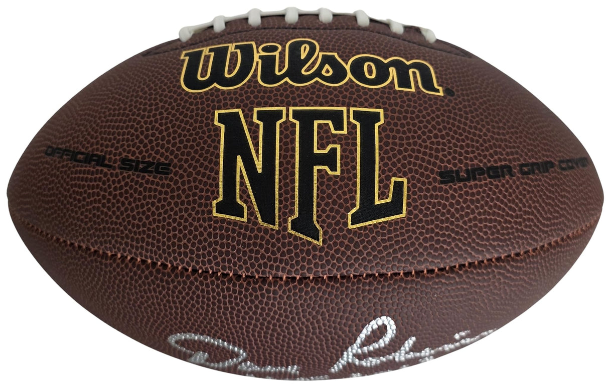 Dave Robinson Signed Football COA Exact Proof Autographed Green Bay HOF Packers