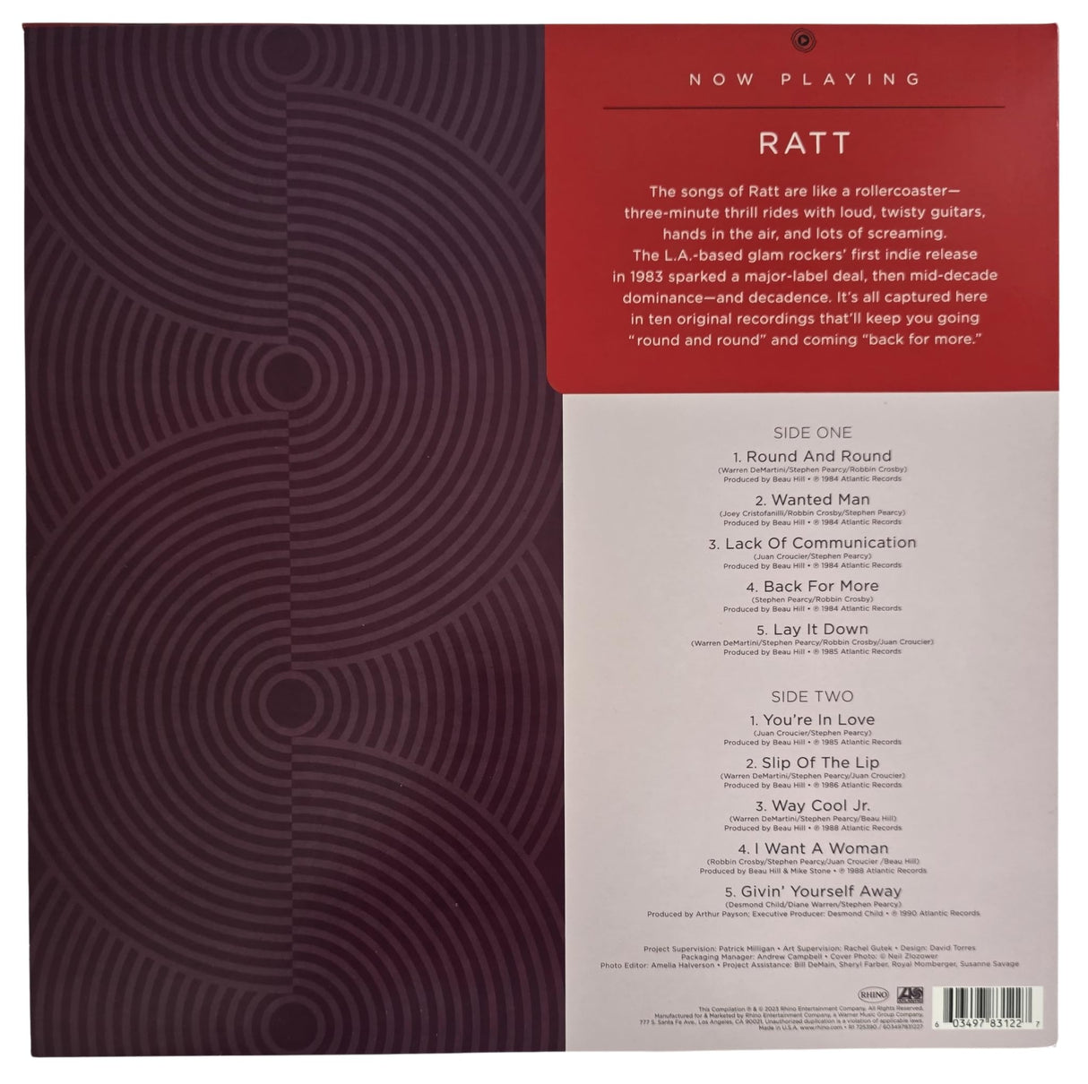 Stephen Pearcy Warren DeMartini Signed Ratt Now Playing Album Proof Autographed Vinyl Record