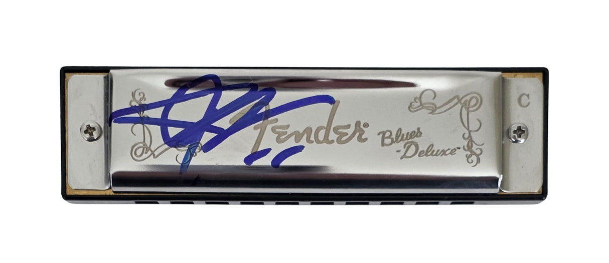 John Popper Blues Traveler Signed Fender Harmonica COA Exact Proof Autographed
