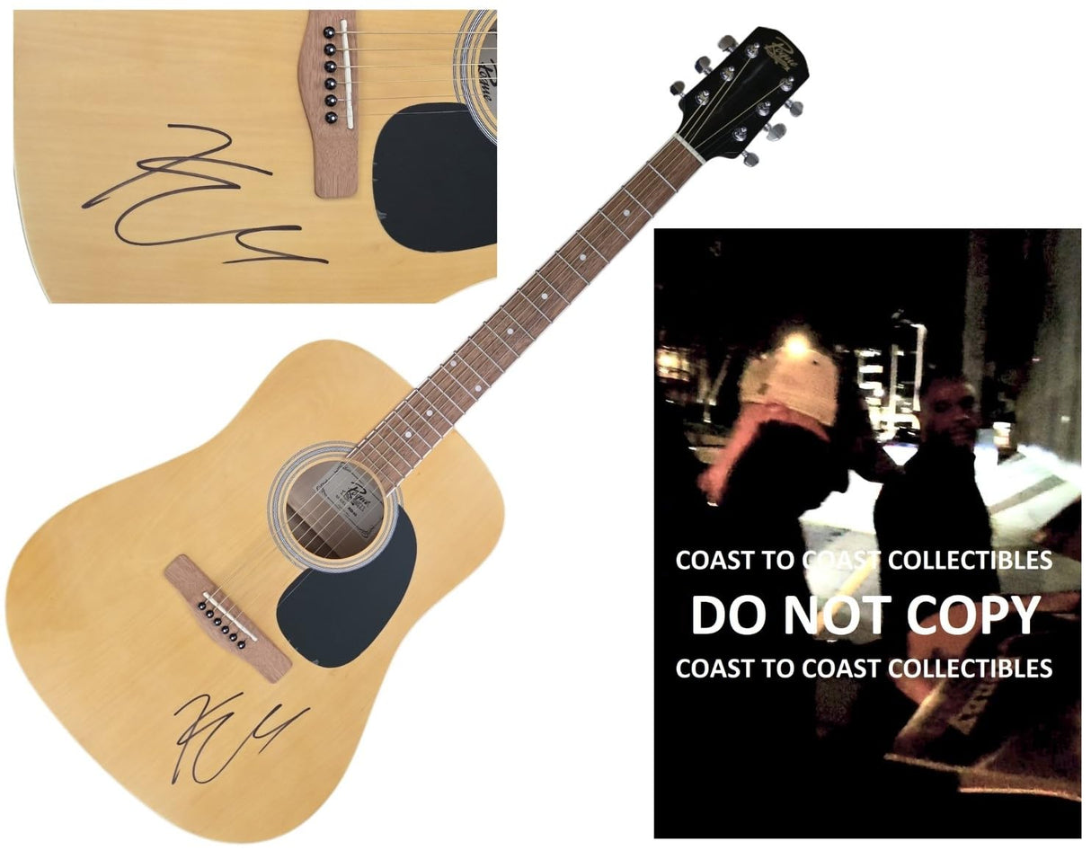 Kenny Signed Full Size Acoustic Guitar COA Exact Proof Autographed Kenny Chesney