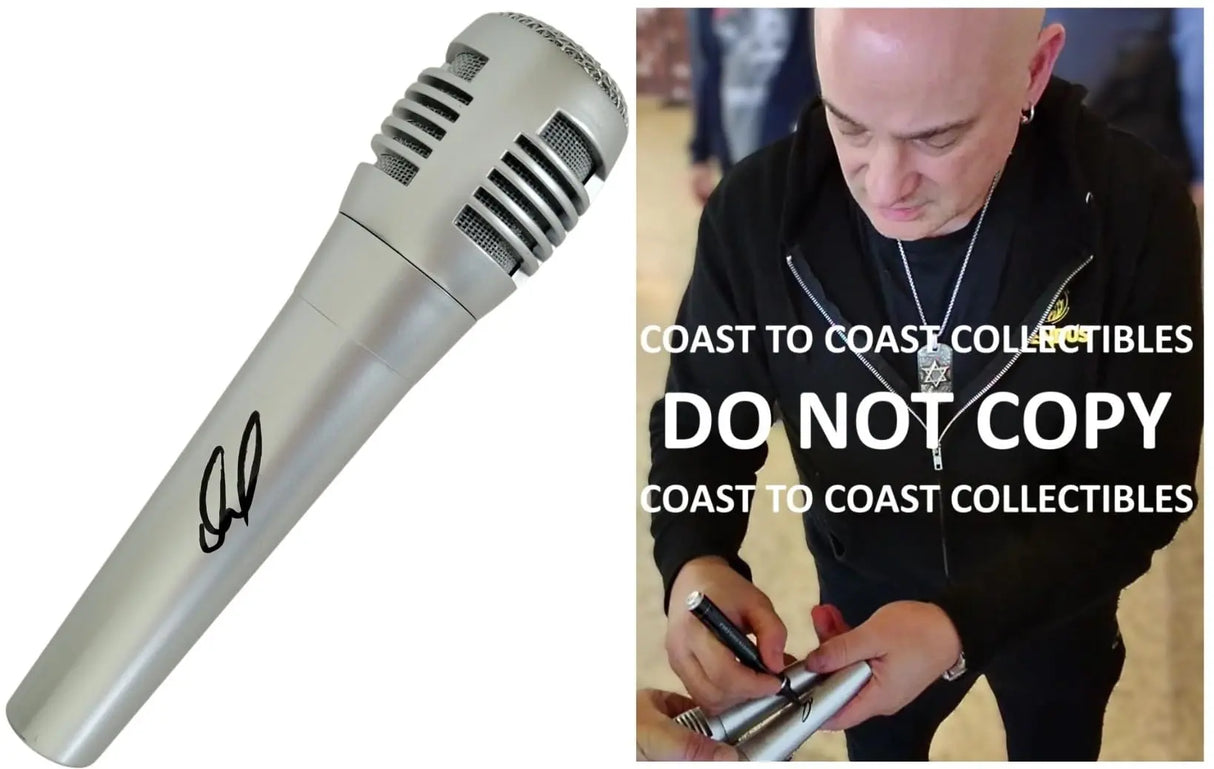 David Draiman Signed Microphone Autographed Mic COA Exact Proof Disturbed Singer
