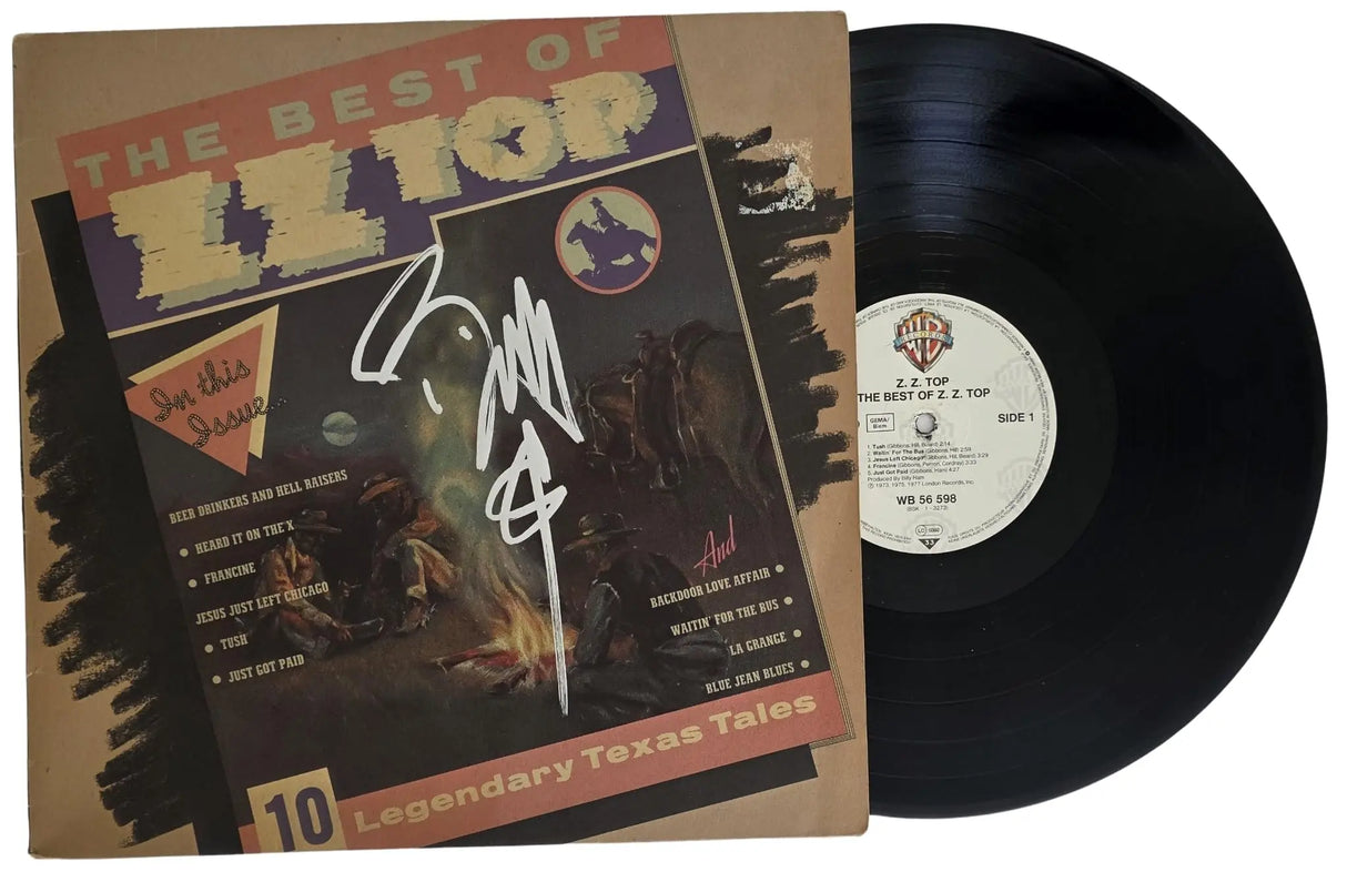 Billy Gibbons Signed The Best of ZZ Top Album COA Proof Autographed Vinyl Record