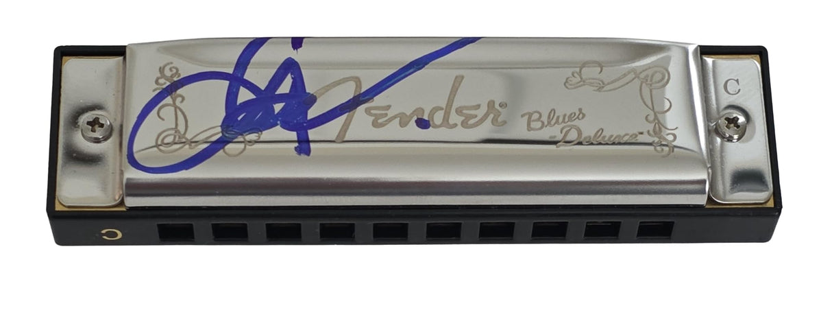 John Popper Blues Traveler Signed Fender Harmonica COA Exact Proof Autographed