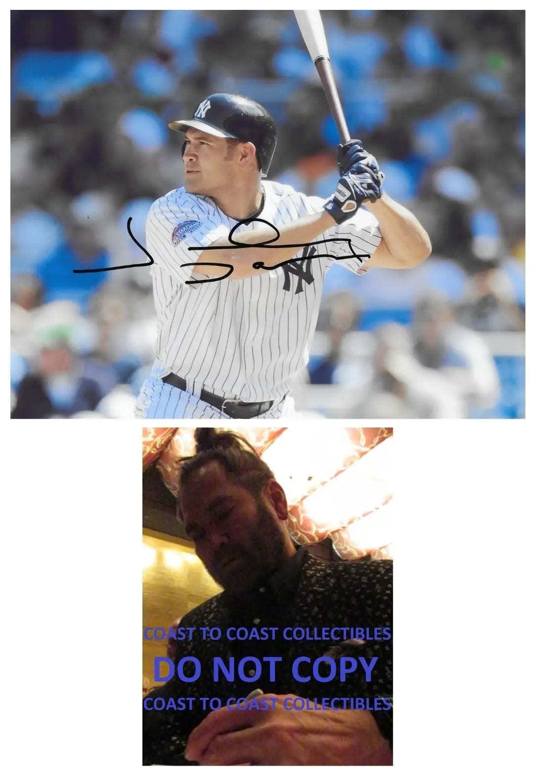 Johnny Damon Signed Yankees Baseball 8x10 Photo Proof COA Autographed..