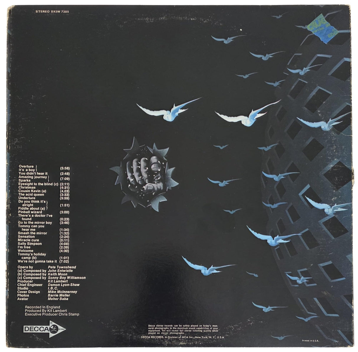 Pete Townshend Signed The Who Tommy Album COA Proof Autographed Vinyl Record