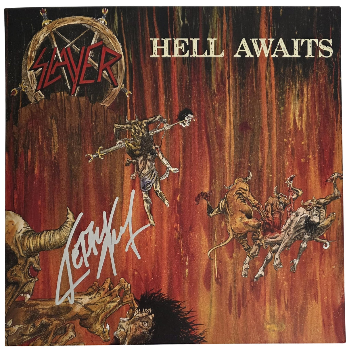 Kerry King Signed Slayer Hell Awaits Album COA Proof Autographed Vinyl Record