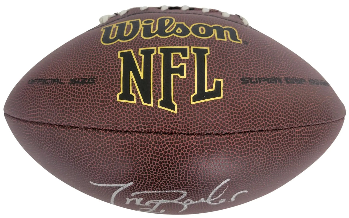 Tiki Barber Signed Football Proof COA Autographed New York Giants Virginia