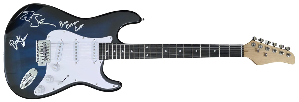 Blue Oyster Cult Signed Full Size Electric Guitar COA Proof Autographed Buck Dharma & Eric Bloom