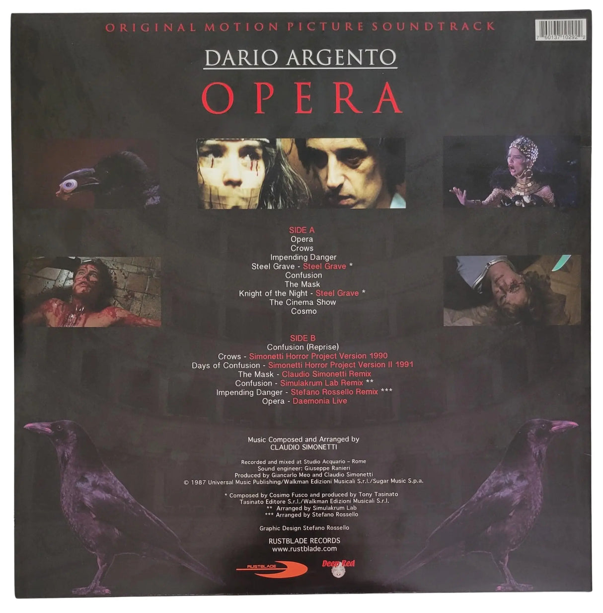 Claudio Simonetti Signed Dario Argentos Opera Album COA Proof Autographed Soundtrack Vinyl Record