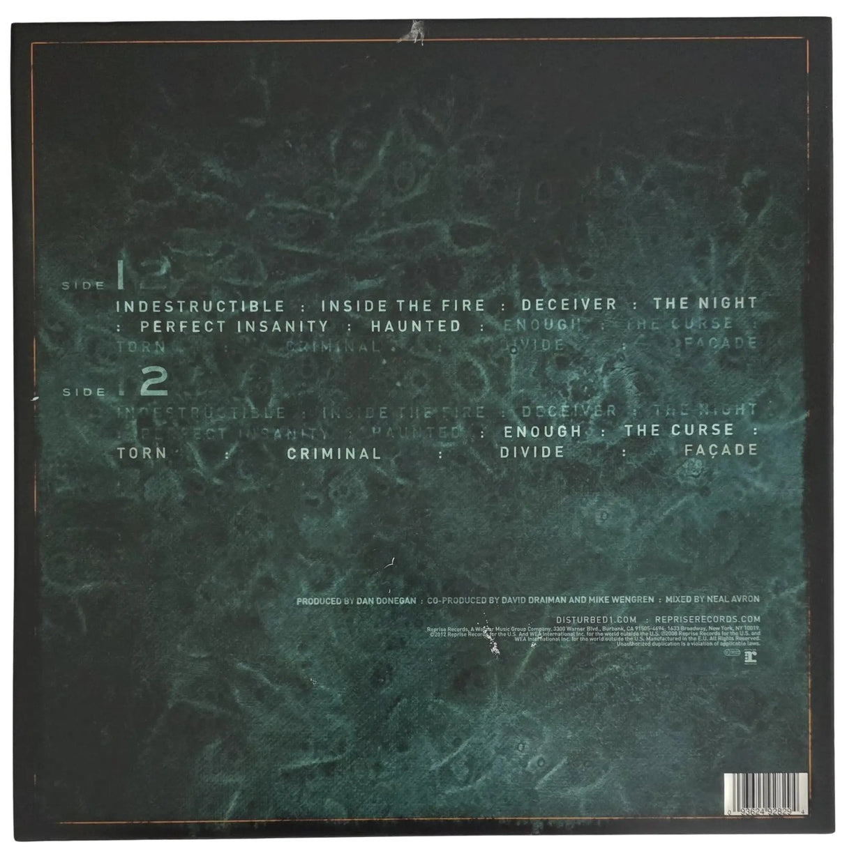 Disturbed Band Signed Indestructible Album COA Proof Autographed Vinyl Record David Draiman,Dan Donegan,Mike Wengren,John Moyer