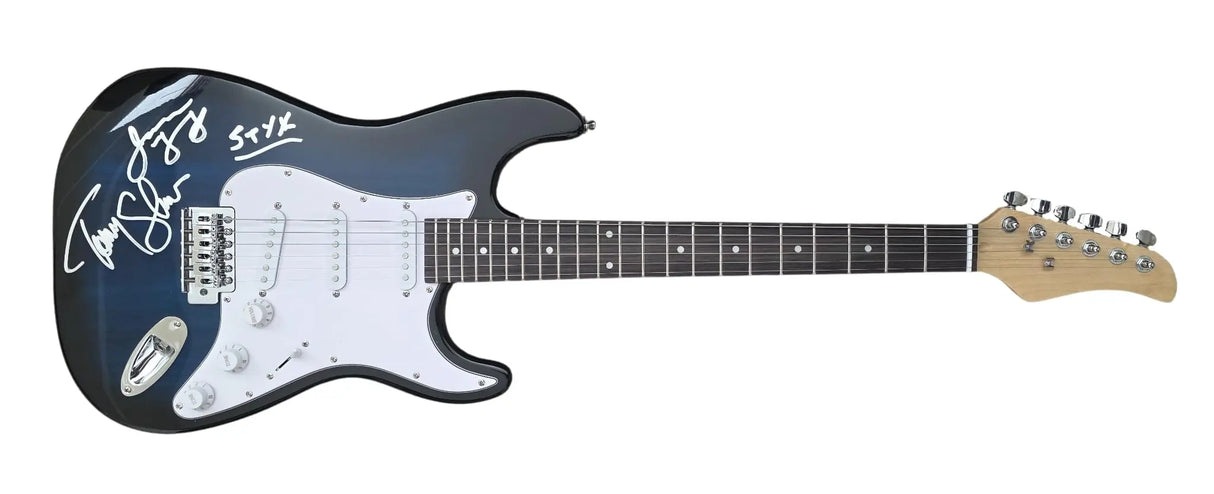 Styx Band Signed Full Size Electric Guitar COA Proof Autographed Tommy Shaw, James Young