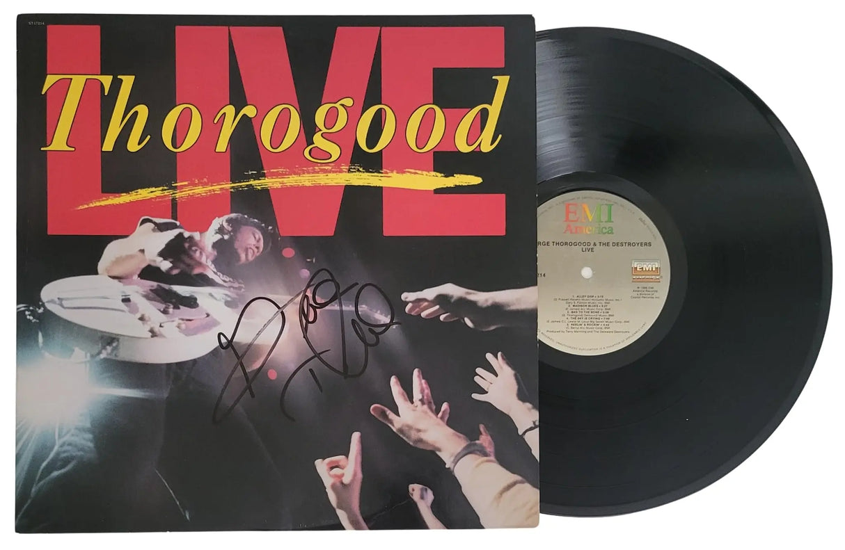 George Thorogood Signed Thorogood Live Album COA Proof Autographed Vinyl Record