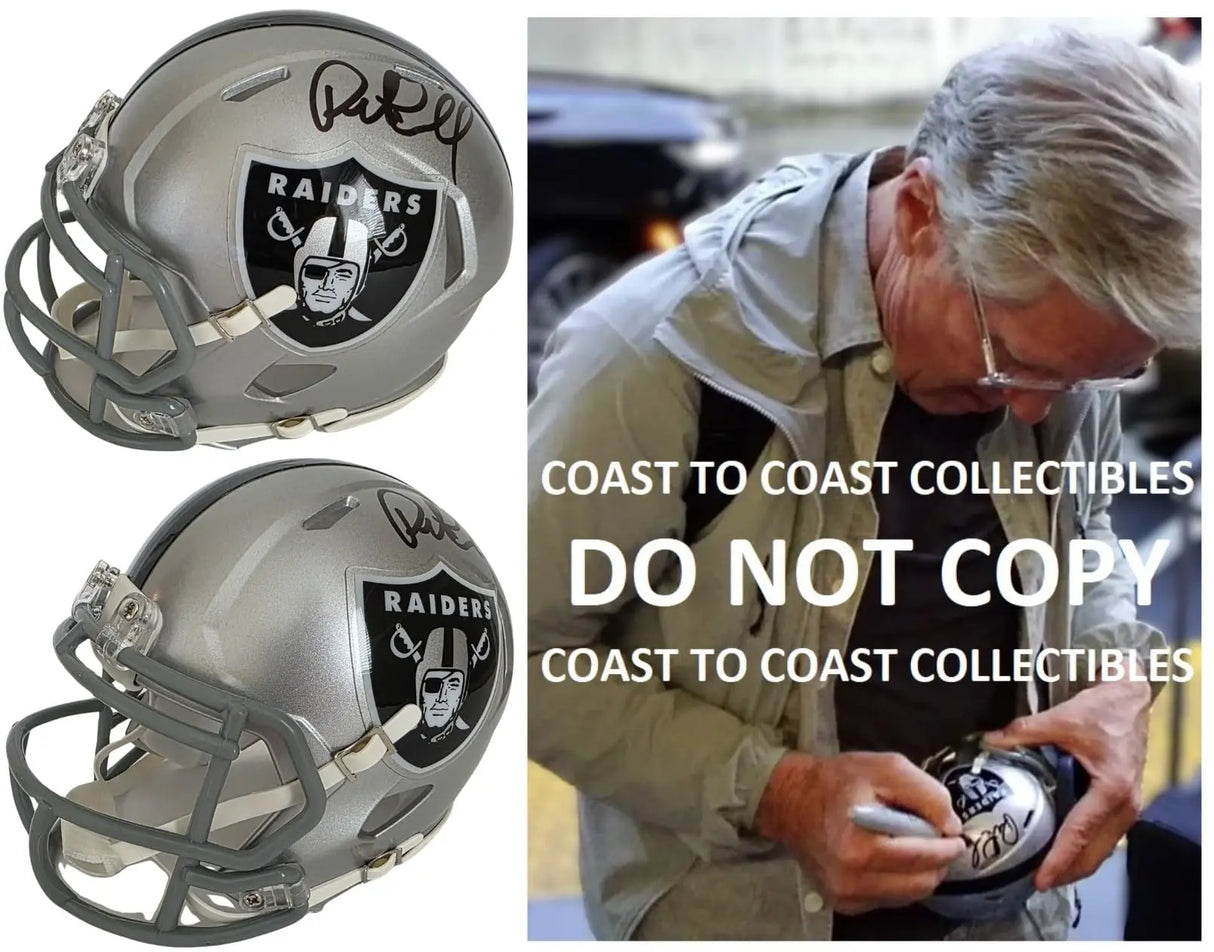 Pete Carroll Signed Mini Football Helmet Proof COA Autographed Las Vegas Raiders