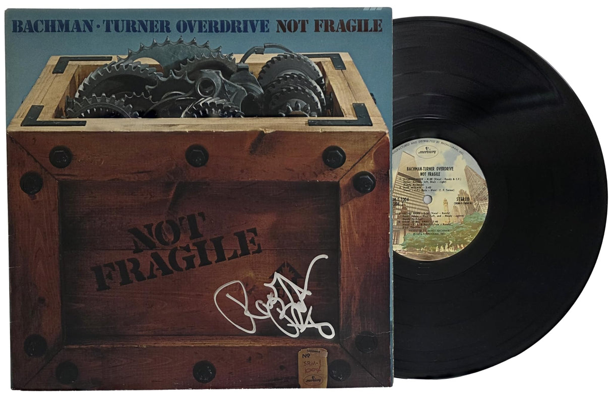 Randy Bachman Signed Bachman - Turner Overdrive Not Fragile Album, Autographed Vinyl Record LP with COA and Proof