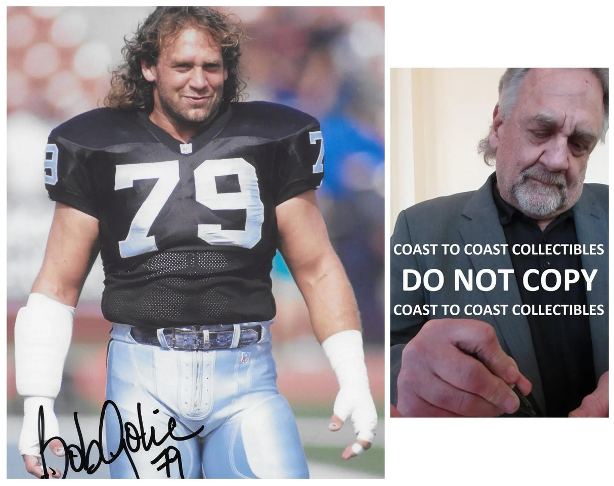 Bob Golic Signed 8x10 Photo COA Proof Los Angeles Raiders Football Autographed