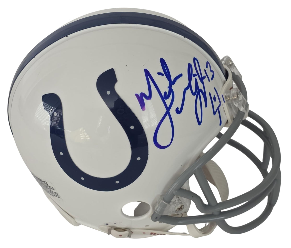 Mike Vanderjagt Signed Indianapolis Colts Mini Football Helmet COA Exact Proof Autographed