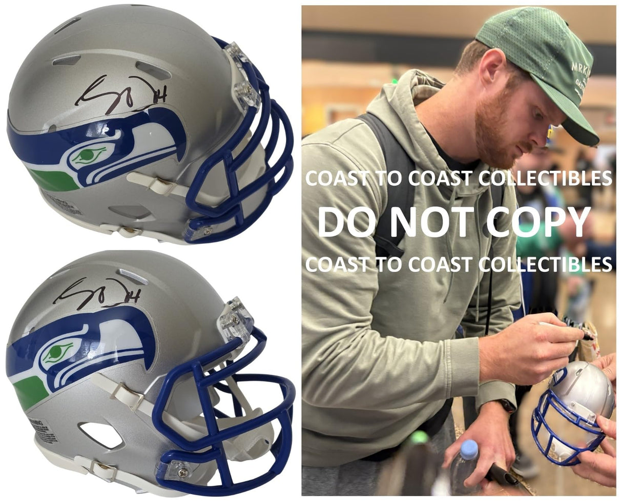 Sam Darnold Signed Seahawks Football Mini Helmet COA Proof Autographed Seattle TB