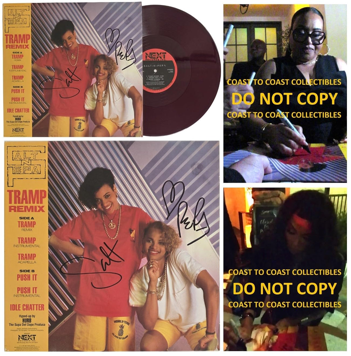 Salt - N - Pepa Signed Tramp Album COA Exact Proof Autographed Vinyl Record
