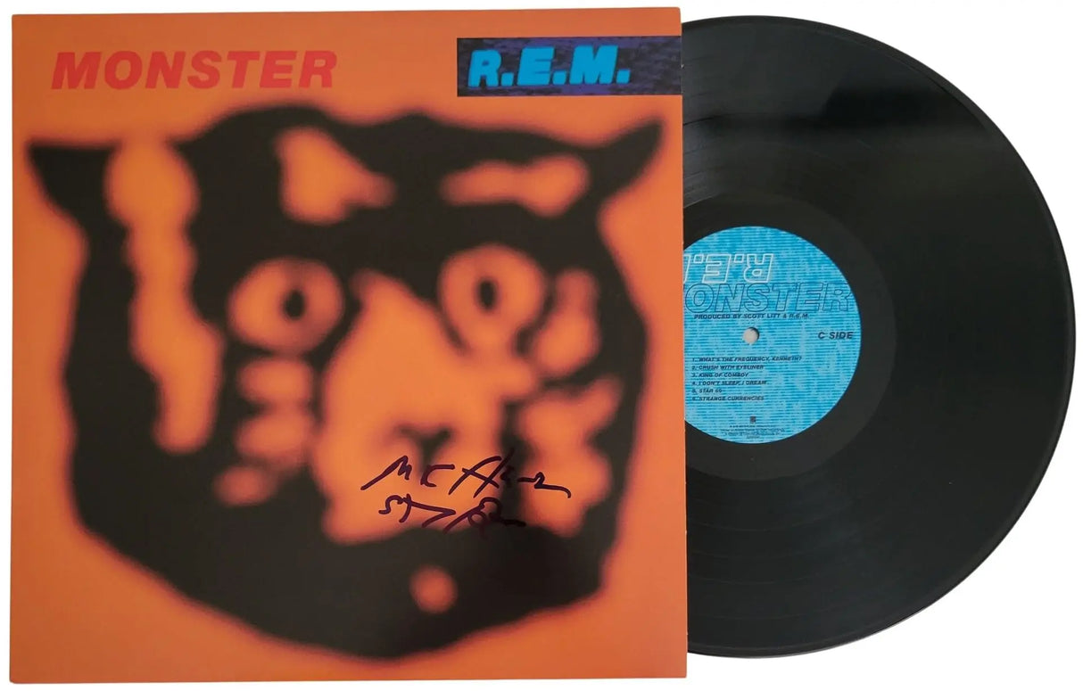 Michael Stipe Signed R.E.M Monster Album COA Proof Autographed Vinyl Record REM