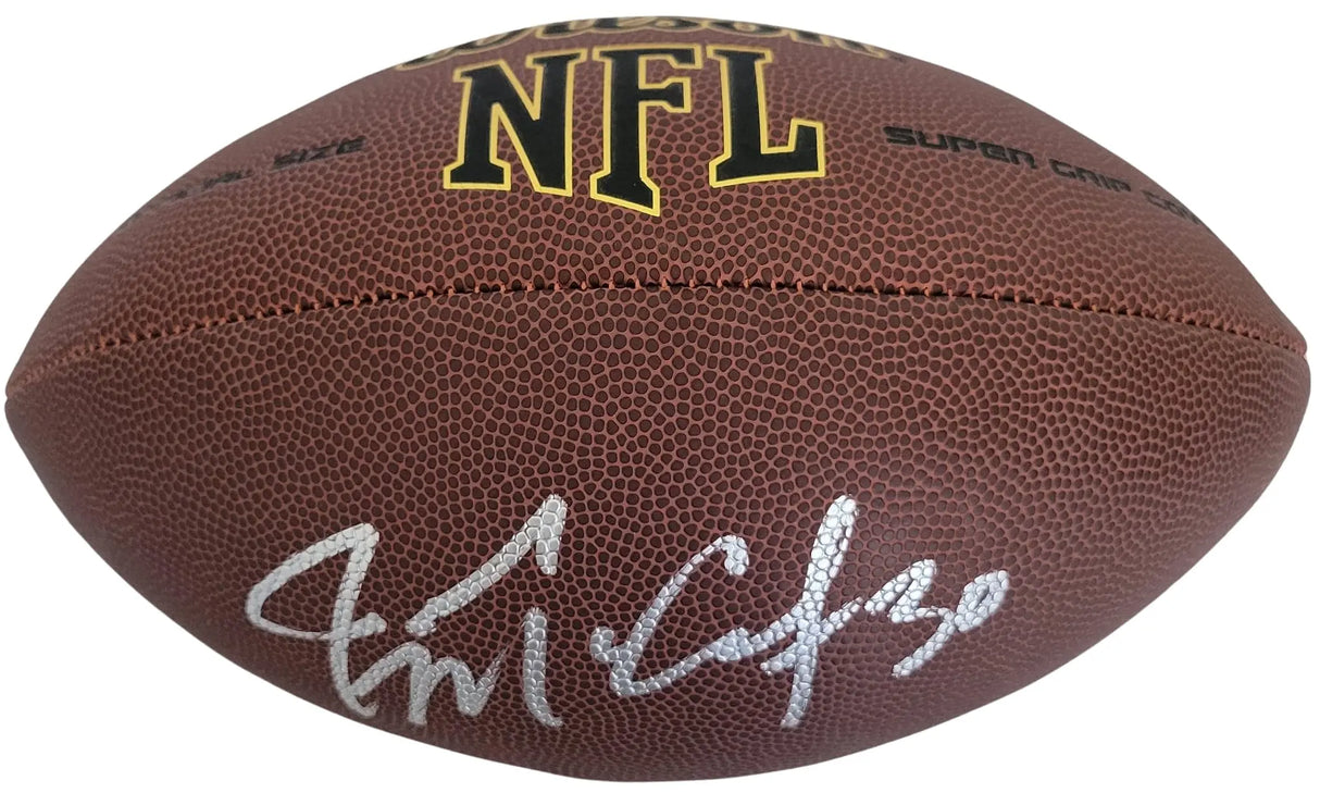 Jason McCourty Signed Football Proof COA Autographed Titans Patriots Rutgers