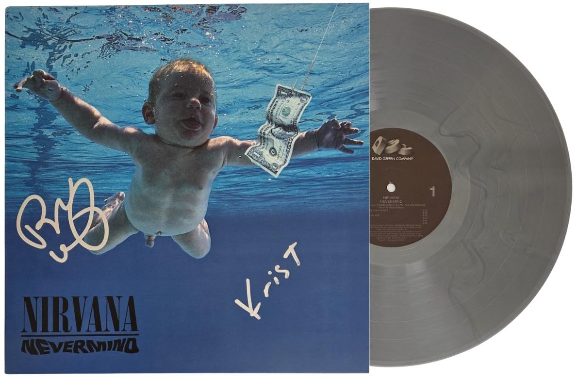 Krist Novoselic Signed Nirvana Nevermind Album COA Proof Autographed Vinyl Record Butch Vig