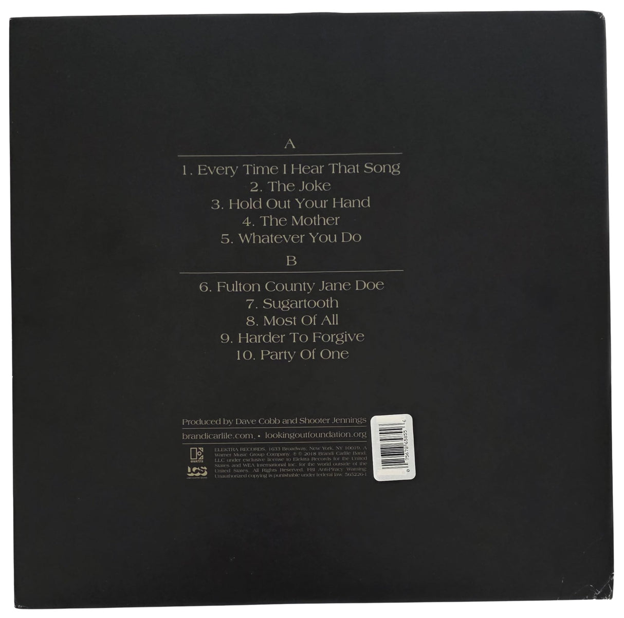 Brandi Carlile Signed By the Way I Forgive You Album Proof COA Autographed Vinyl Record